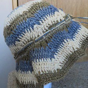 Bucket Style Woven Straw Hat Medium/Large (56J)